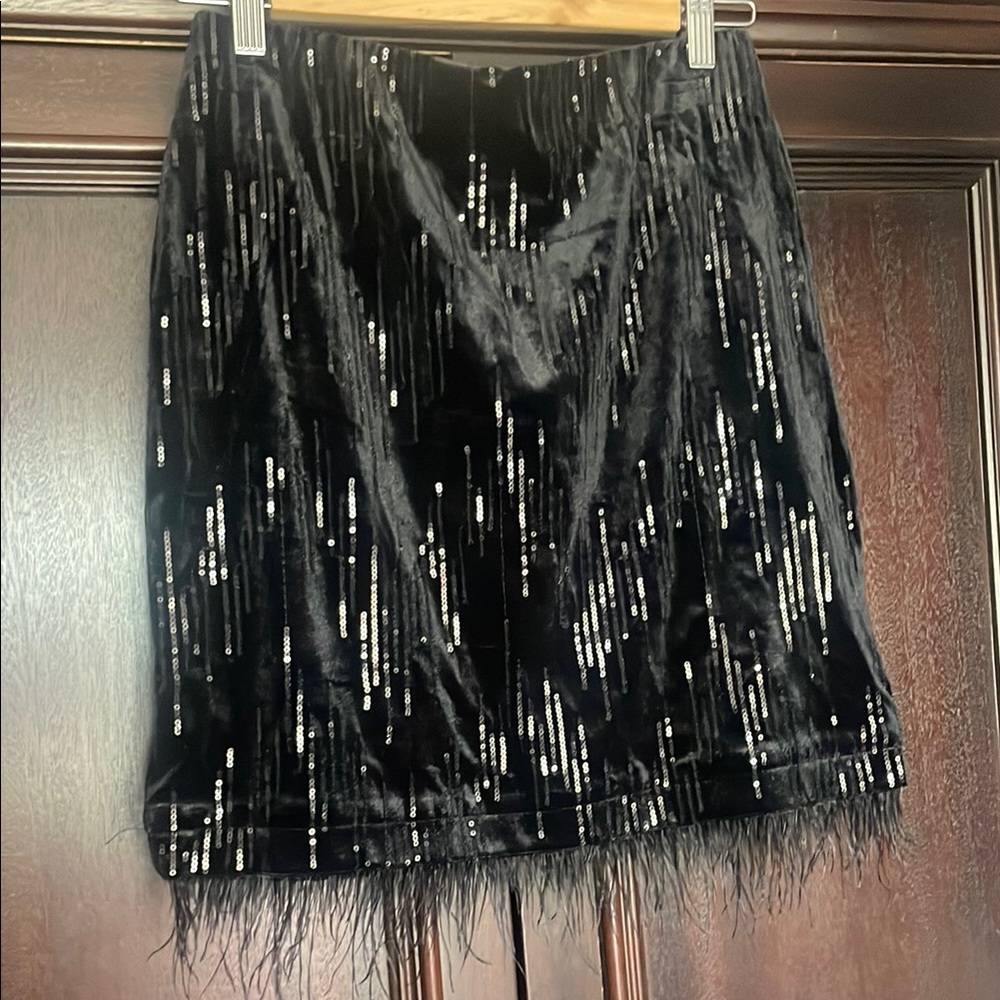 Velvet and sequin Wildfox mini skirt